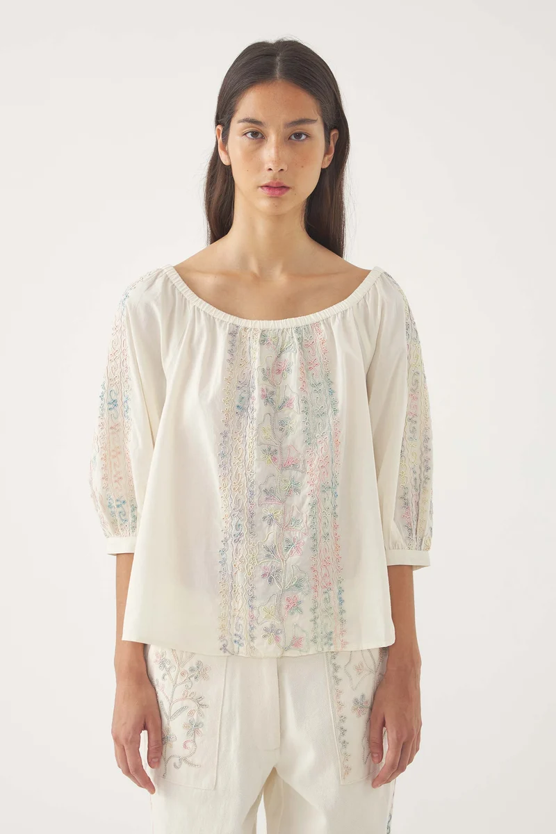 Blouse brodée Alex