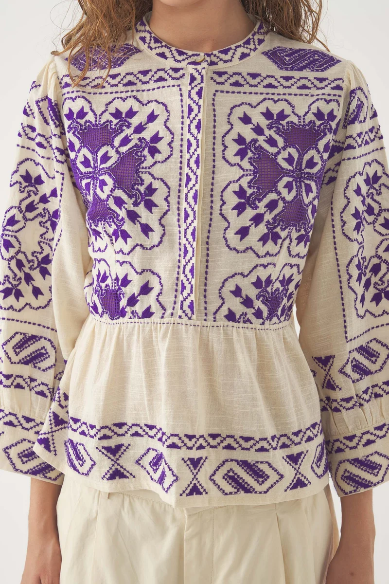 Blouse brodée Milos