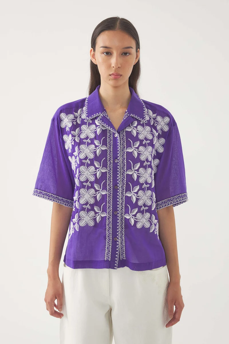 Blouse brodée Suzane