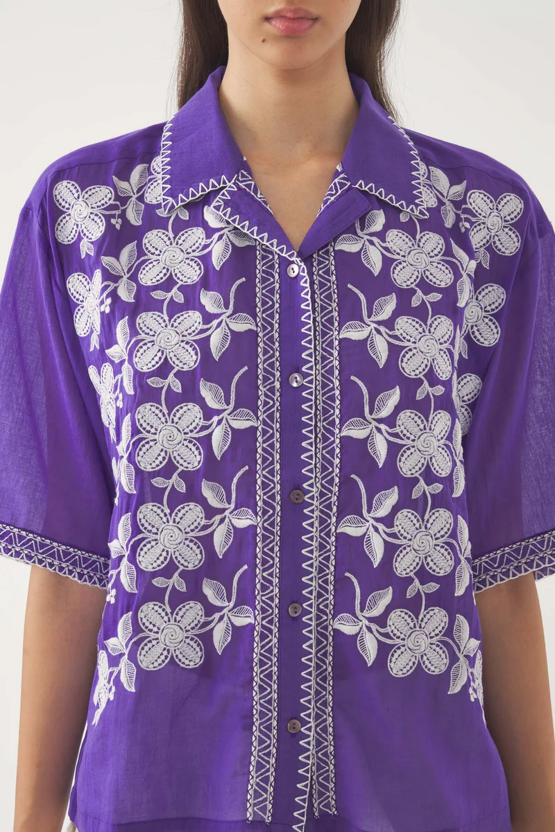 Blouse brodée Suzane