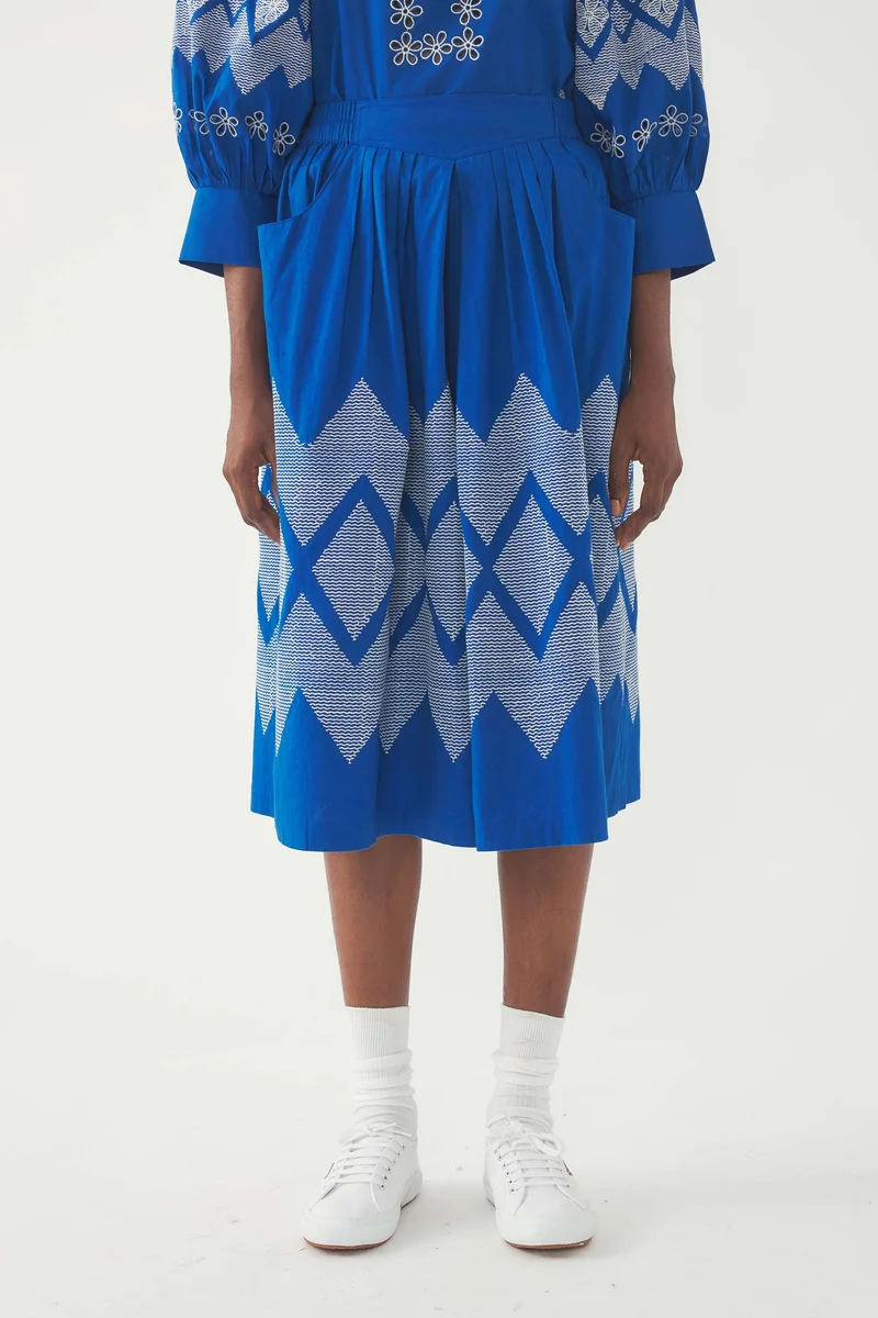 Jupe-short brodée Tolede