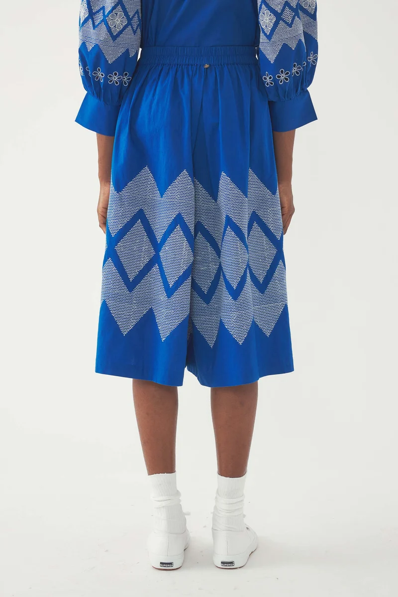 Jupe-short brodée Tolede