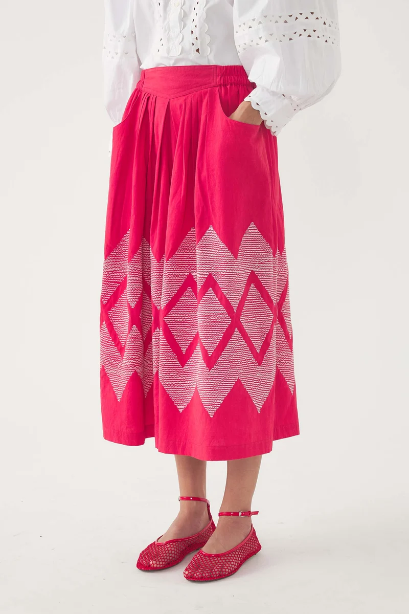 Jupe-short brodée Tolede