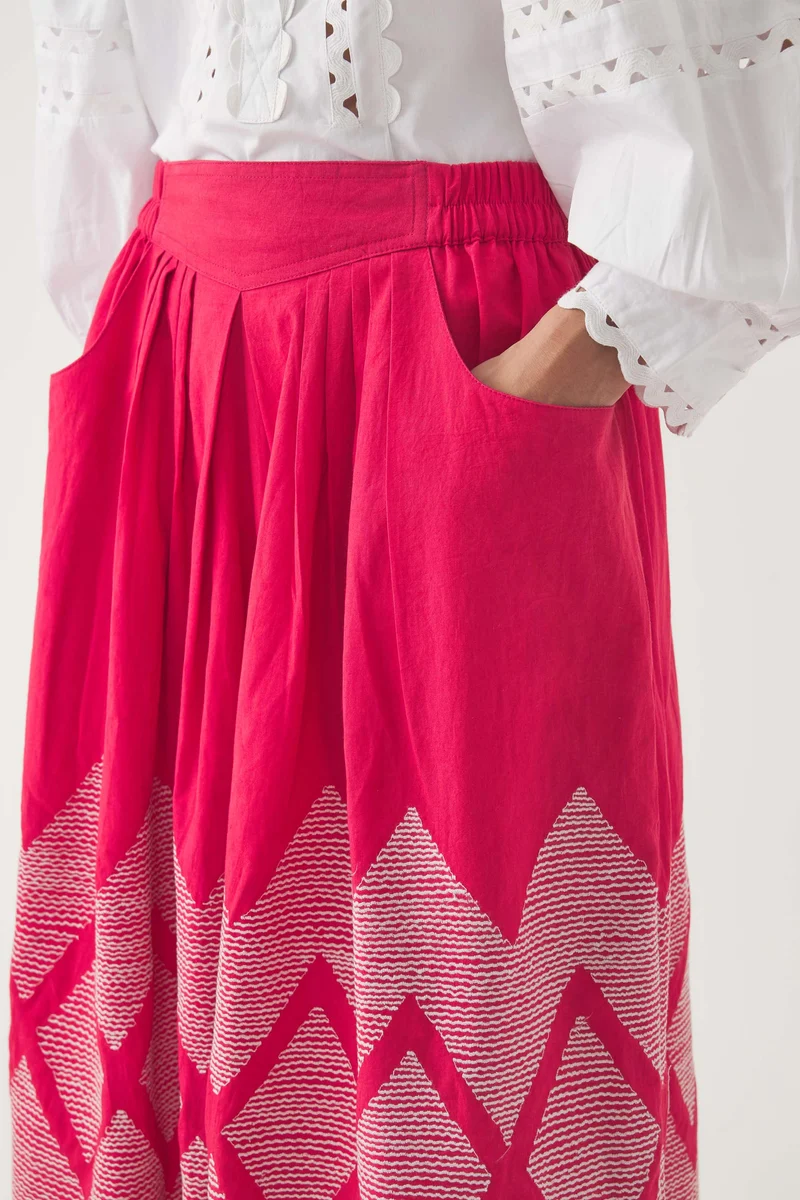 Jupe-short brodée Tolede