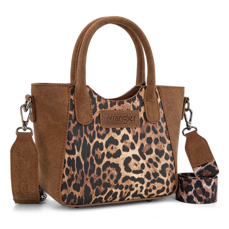 Wrangler Leopard Print Small Tote/CrossBody