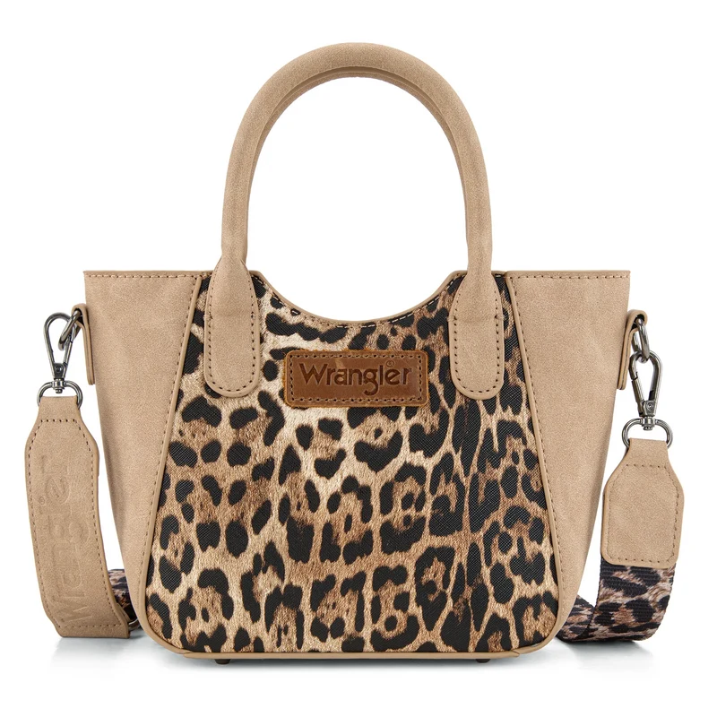 Wrangler Leopard Print Small Tote/CrossBody