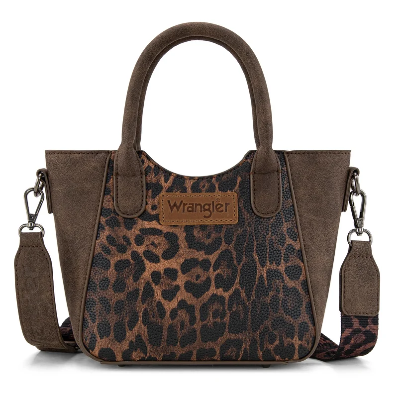 Wrangler Leopard Print Small Tote/CrossBody
