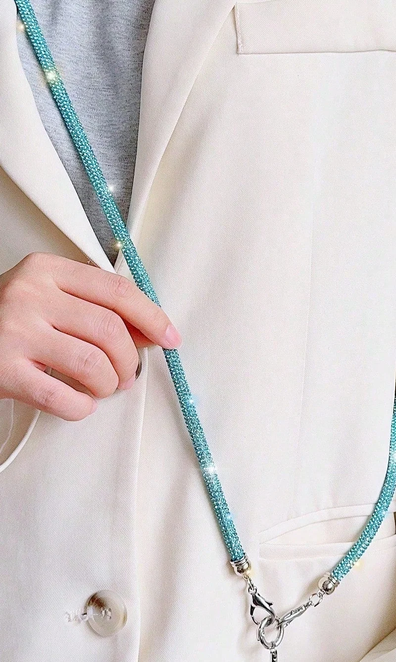 Rhinestone Strap Crossbody with Phone Tet