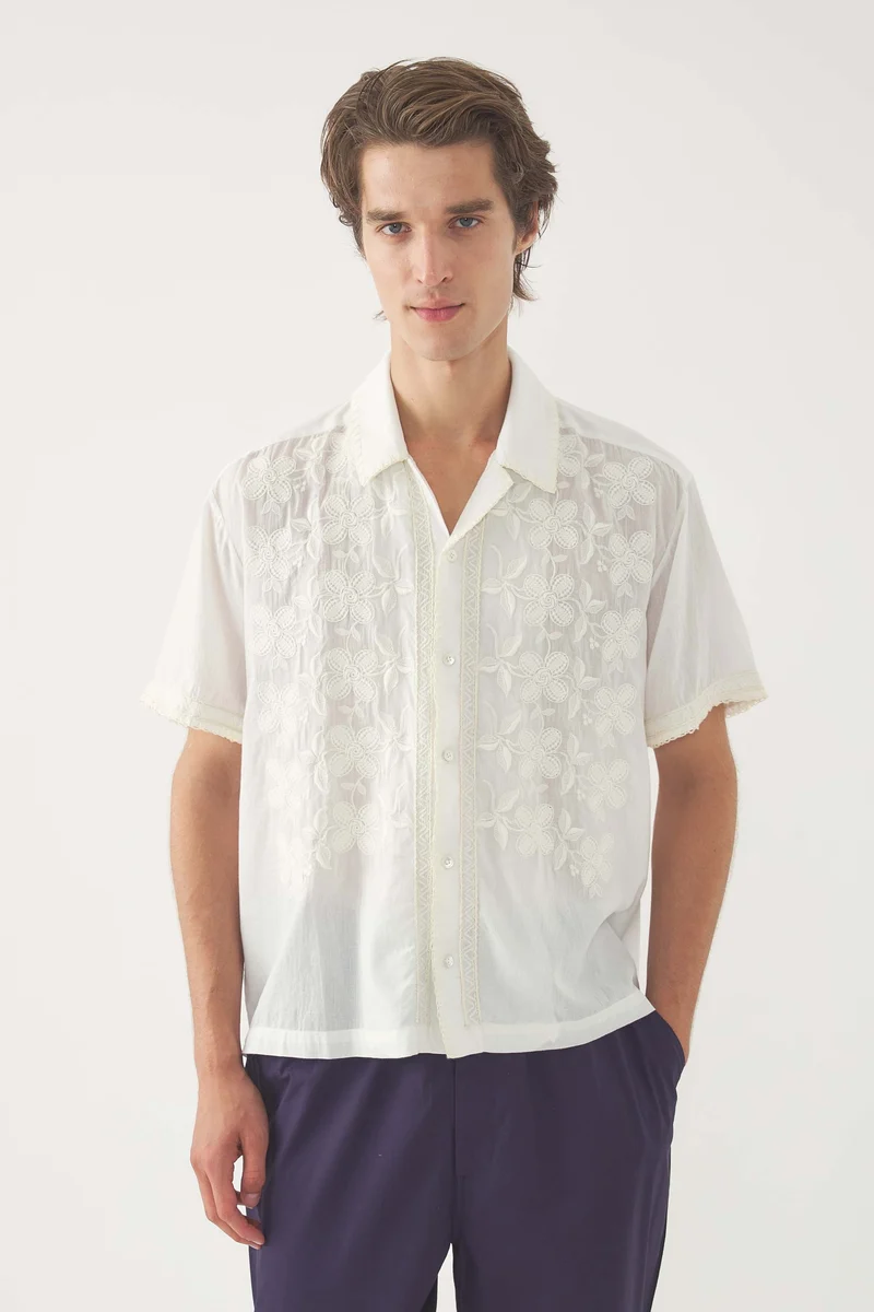 Chemise brodée Suzane
