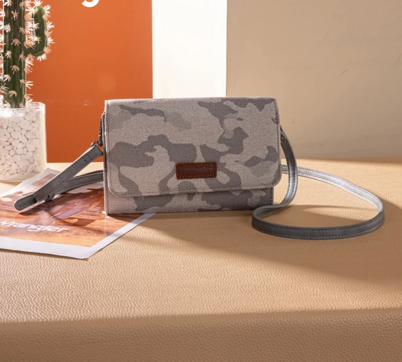 Wrangler Camo Print Canvas Clutch