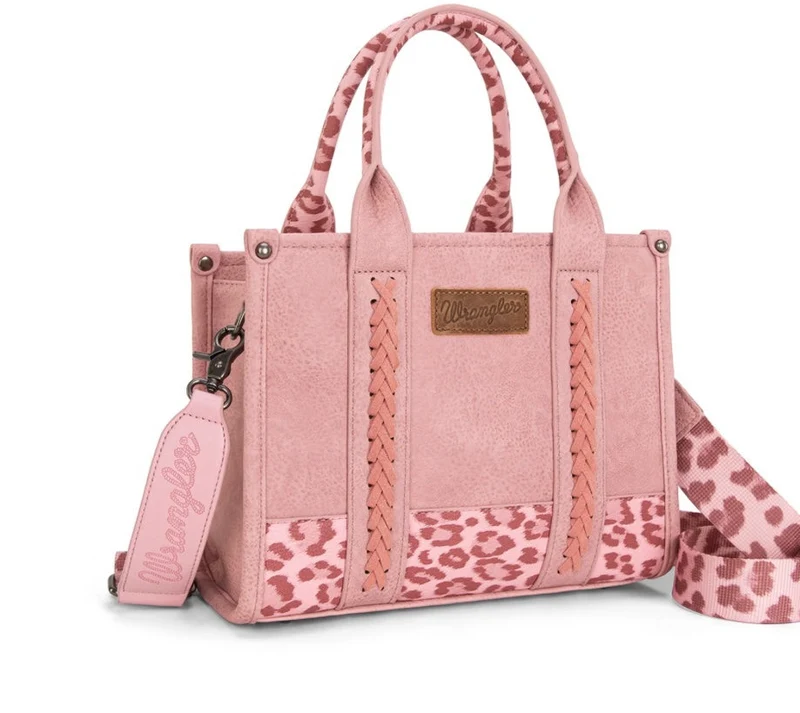Wrangler Leopard Print Concealed Carry Tote/Crossbody