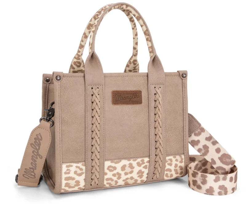 Wrangler Leopard Print Concealed Carry Tote/Crossbody