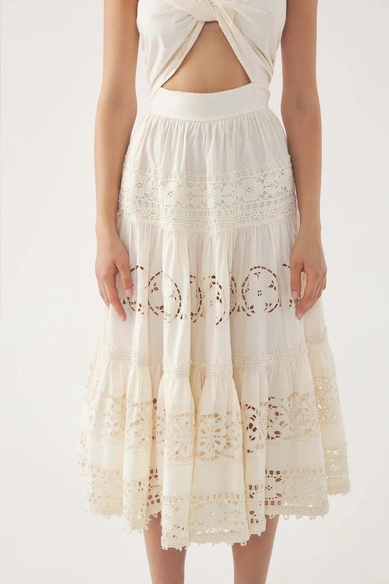 Robe cut-out brodée Mila