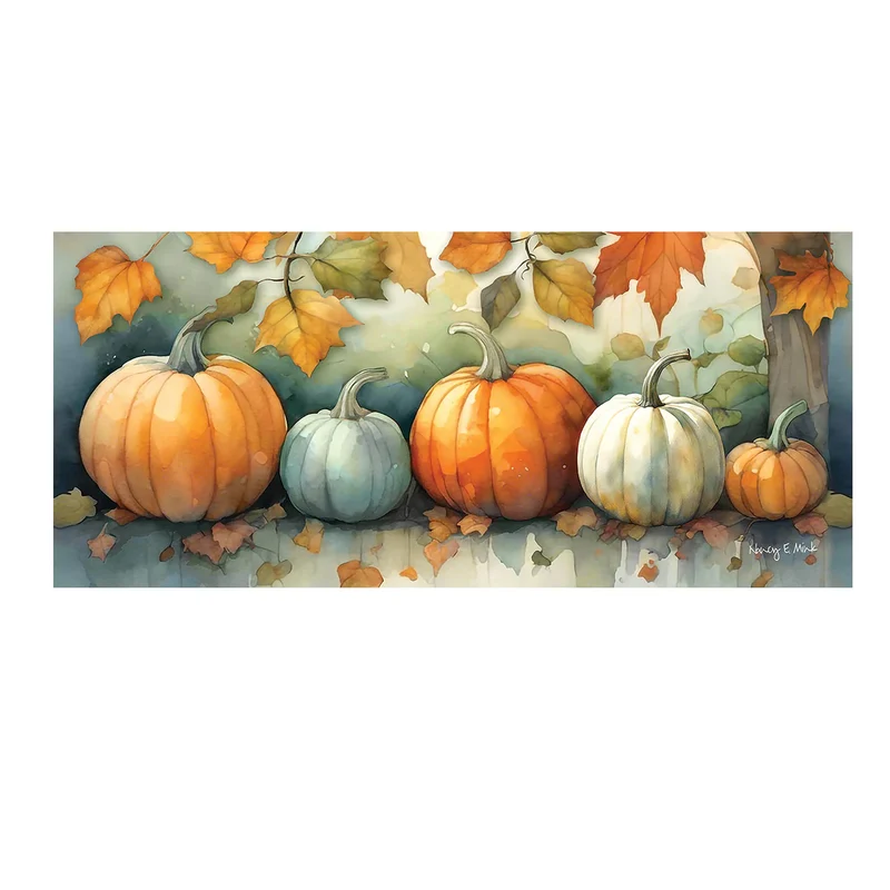 Evergreen Watercolor Pumpkin Patch Sassafras Switch Mat