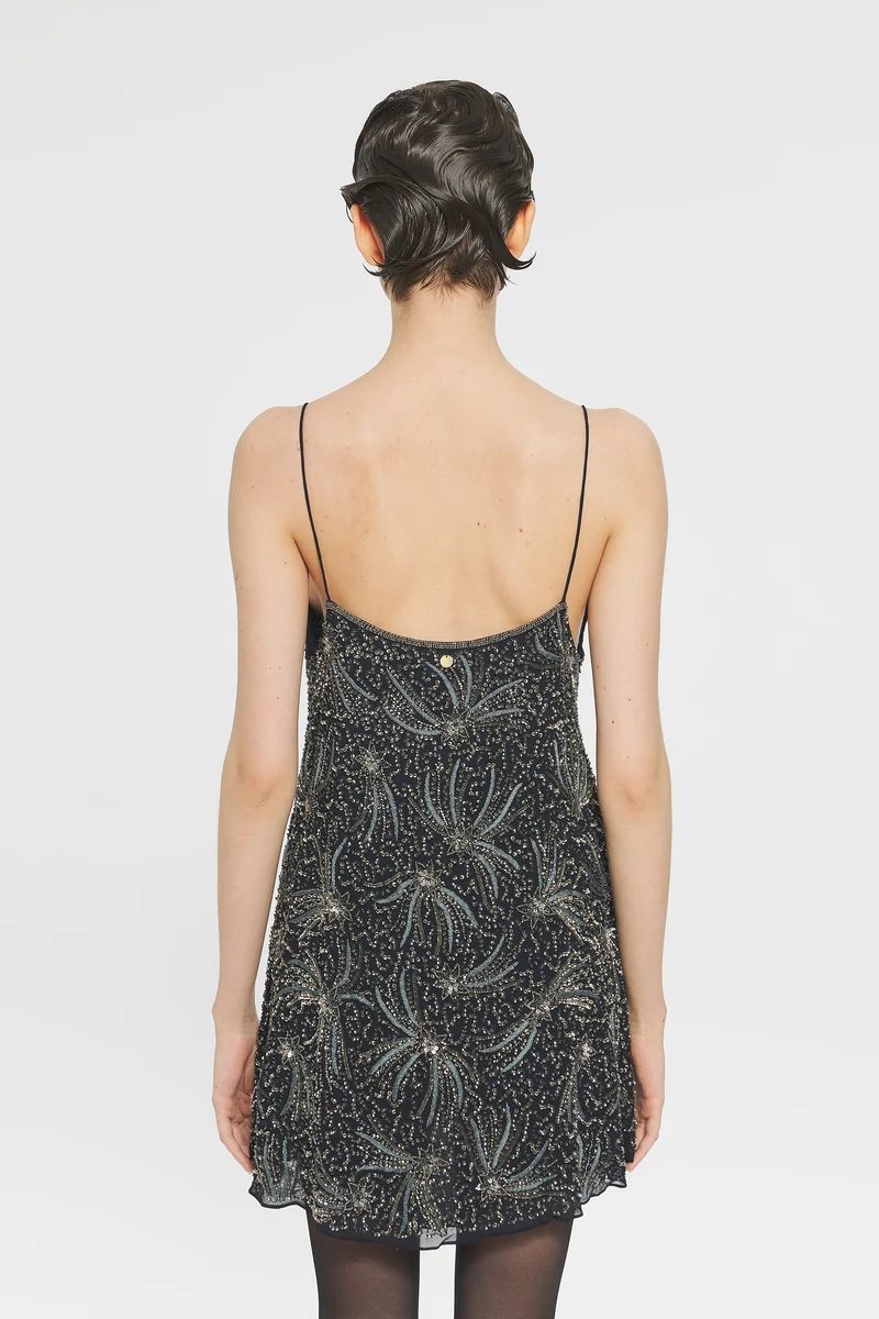 Robe courte à sequins Matari