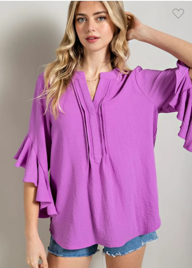 Gigio Ruffled Bell Sleeve