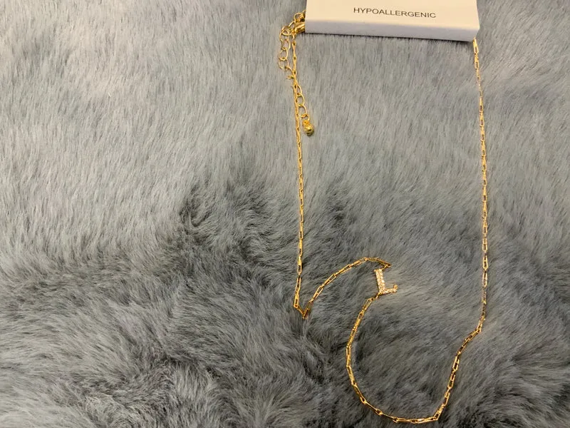 My Girl in LA Initial Necklace