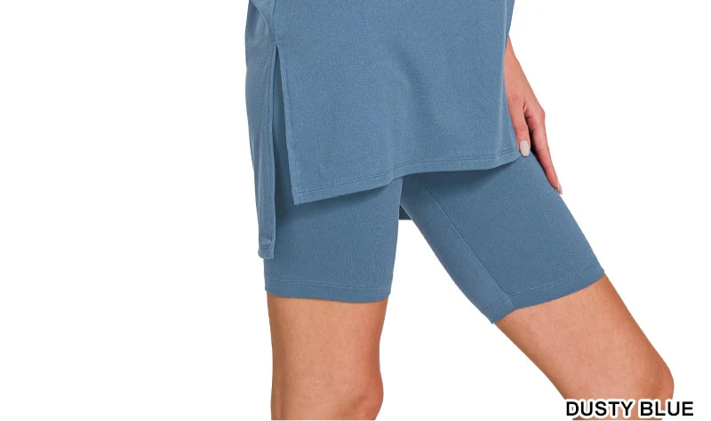 Zenana Brushed Microfiber Biker Shorts