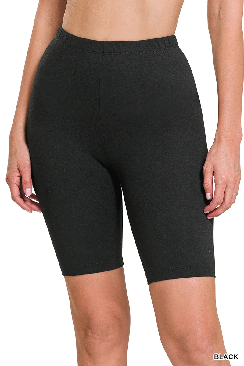 Zenana Brushed Microfiber Biker Shorts