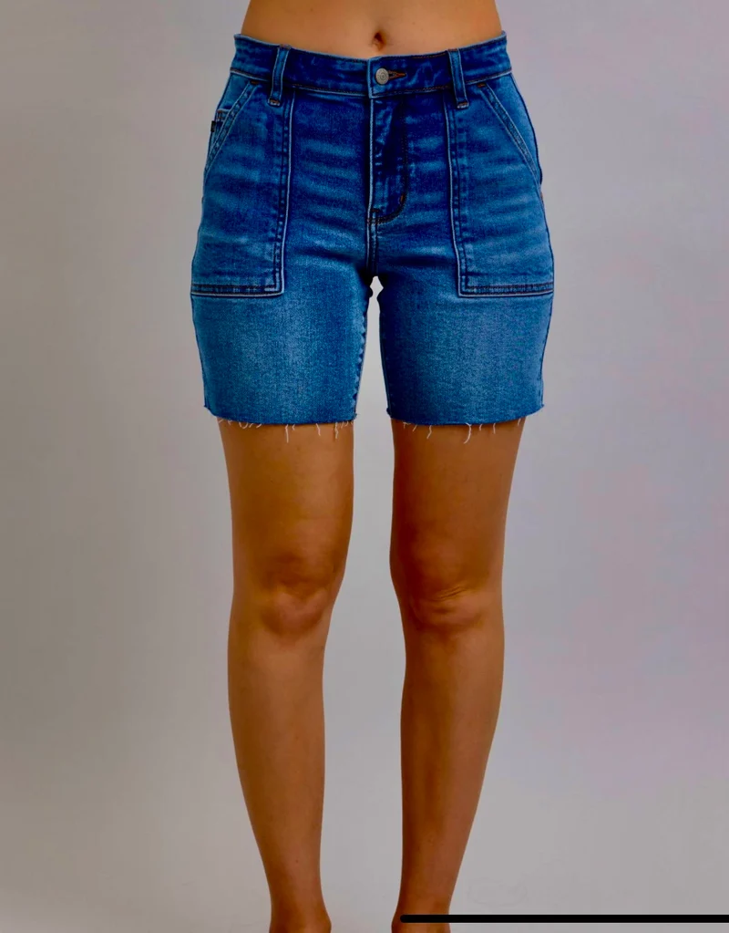 Judy Blues Mid Rise Bermudas Shorts