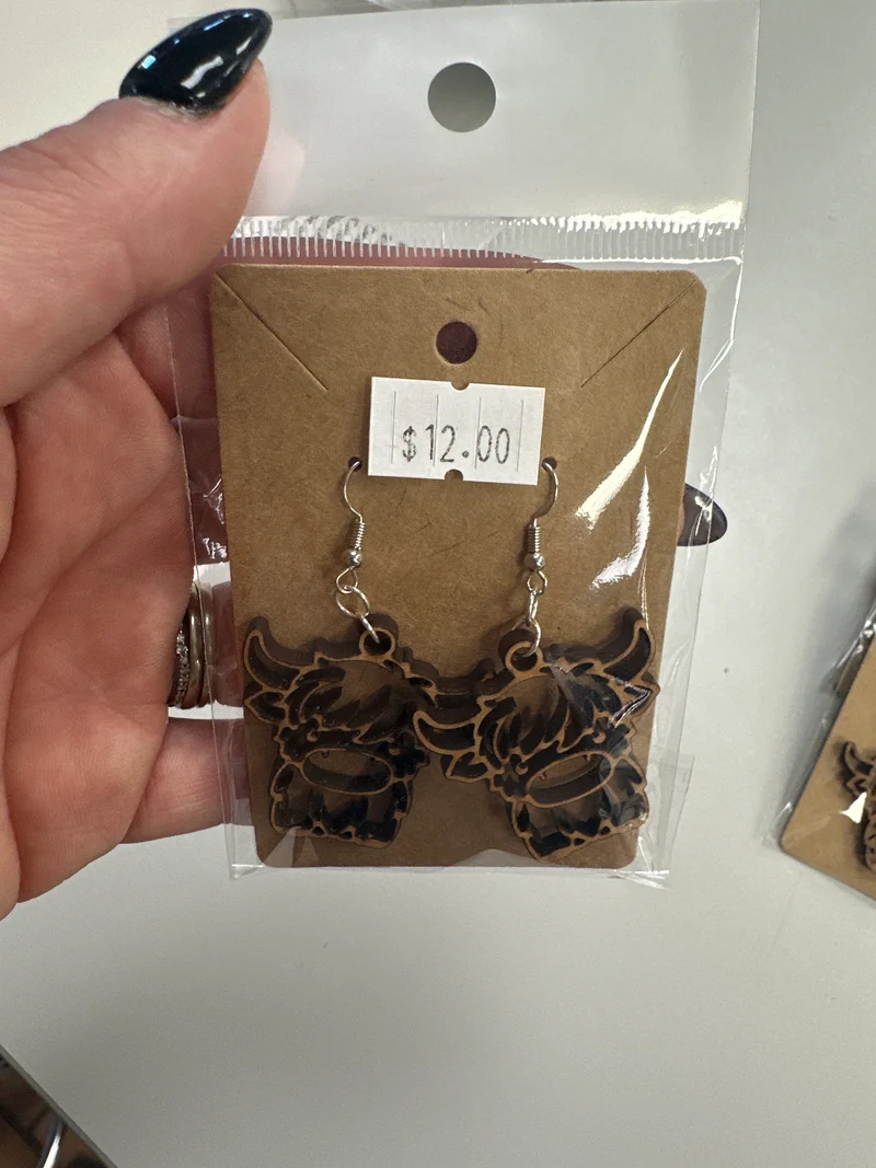 His Spirit Creations Highland Cow Earrings