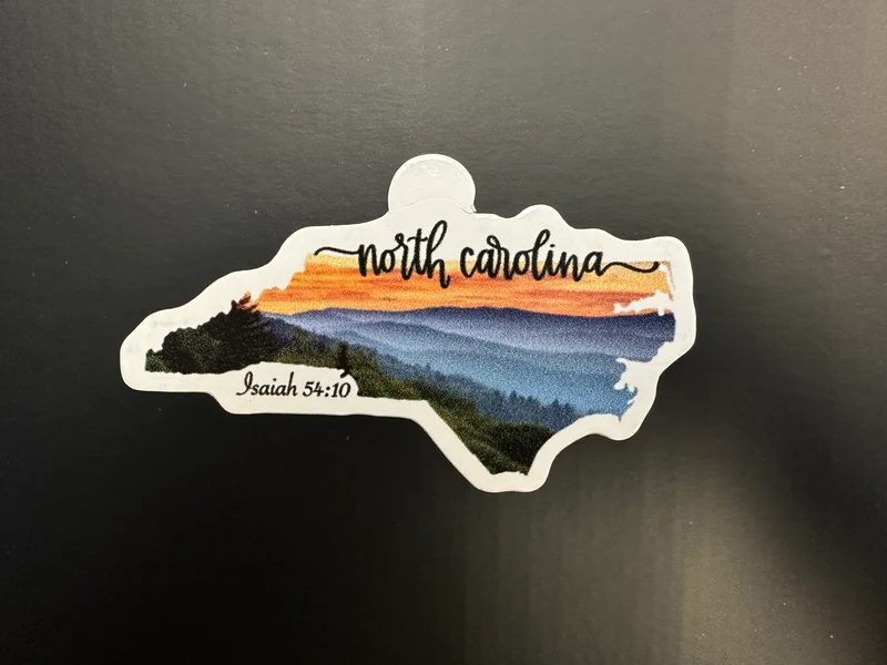 North Carolina Isaiah 54:10 Sticker