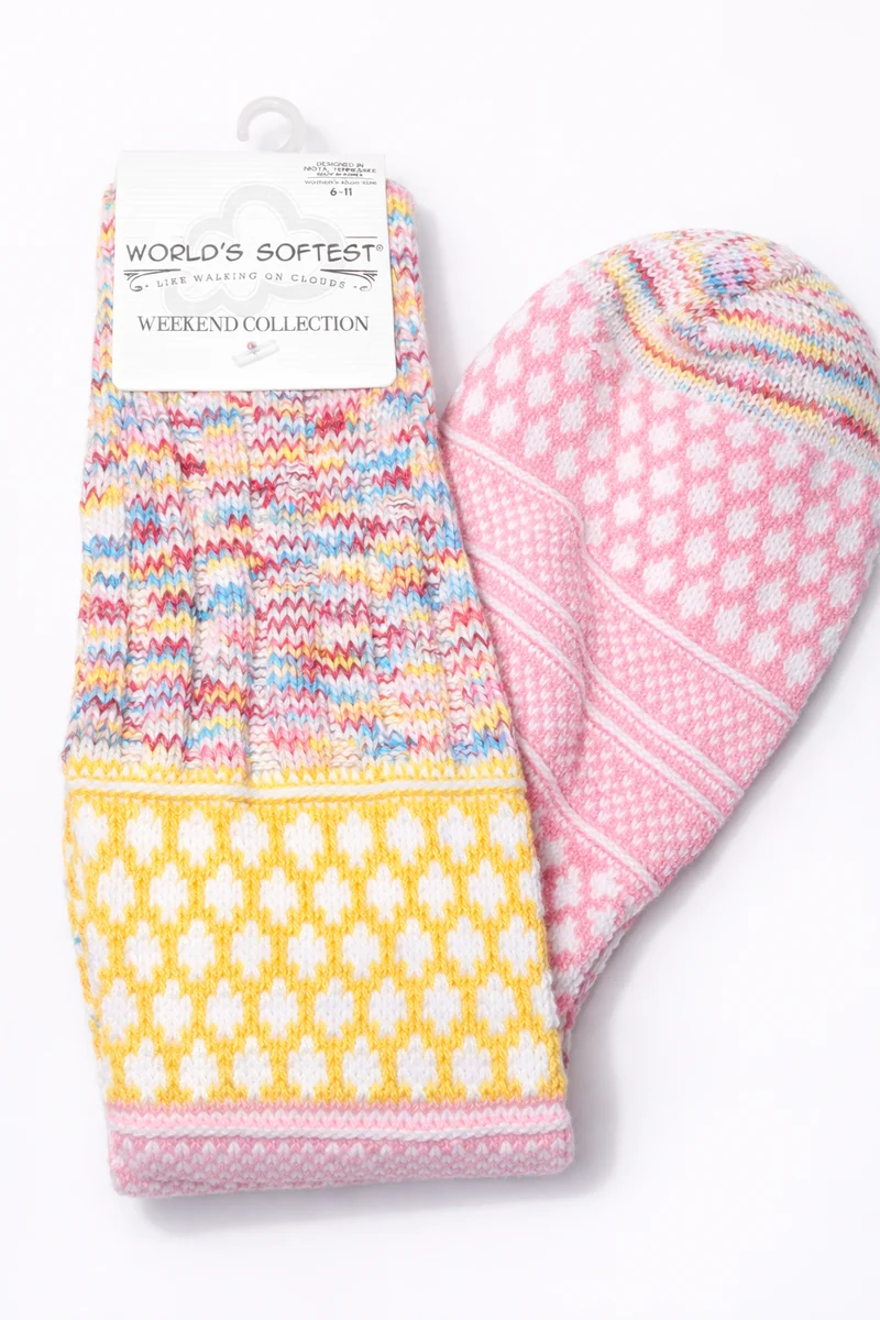 World’s Softest Socks- Weekend Collection calf-length (6-11)