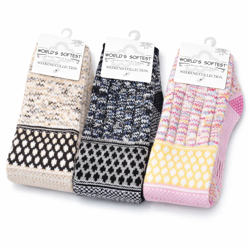 World’s Softest Socks- Weekend Collection calf-length (6-11)