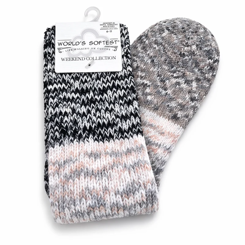 World’s Softest Socks- Weekend Collection calf-length (6-11)