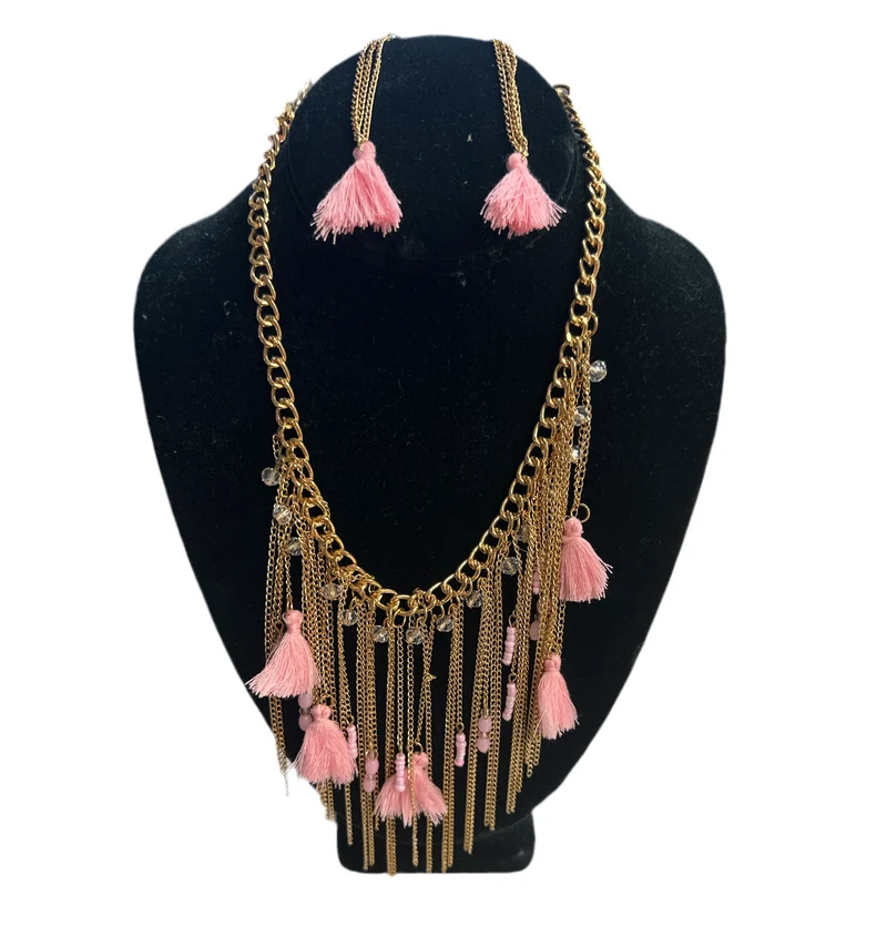 Fashion Jewelry Pink Tassel