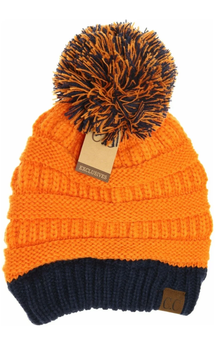 CC Beanie - game day orange blue
