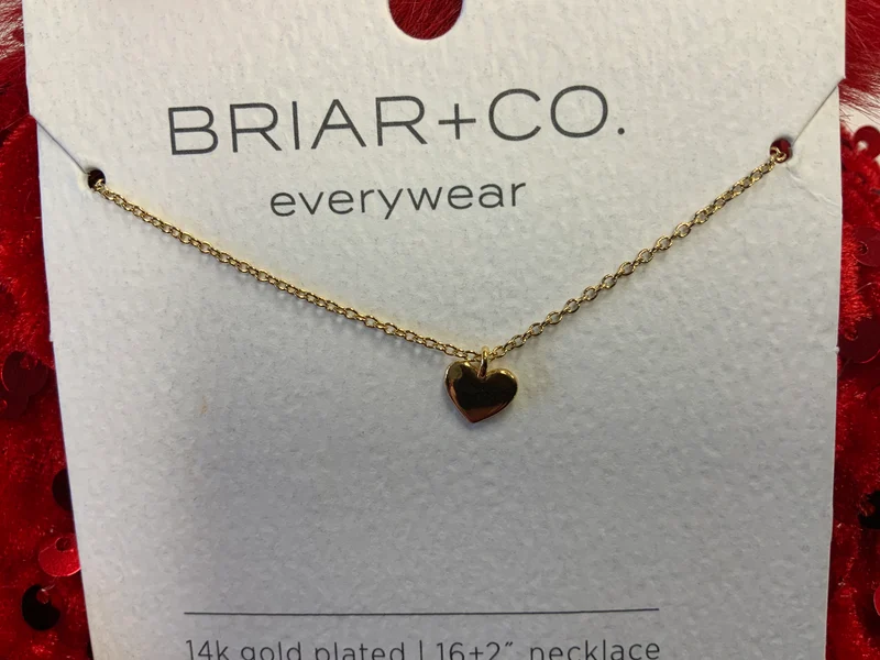 Briar+Co Gold Heart Charm Necklace