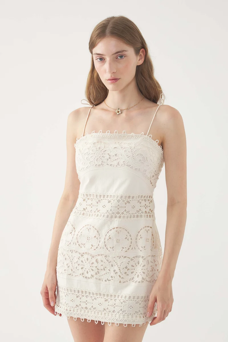Robe bustier brodée Mila