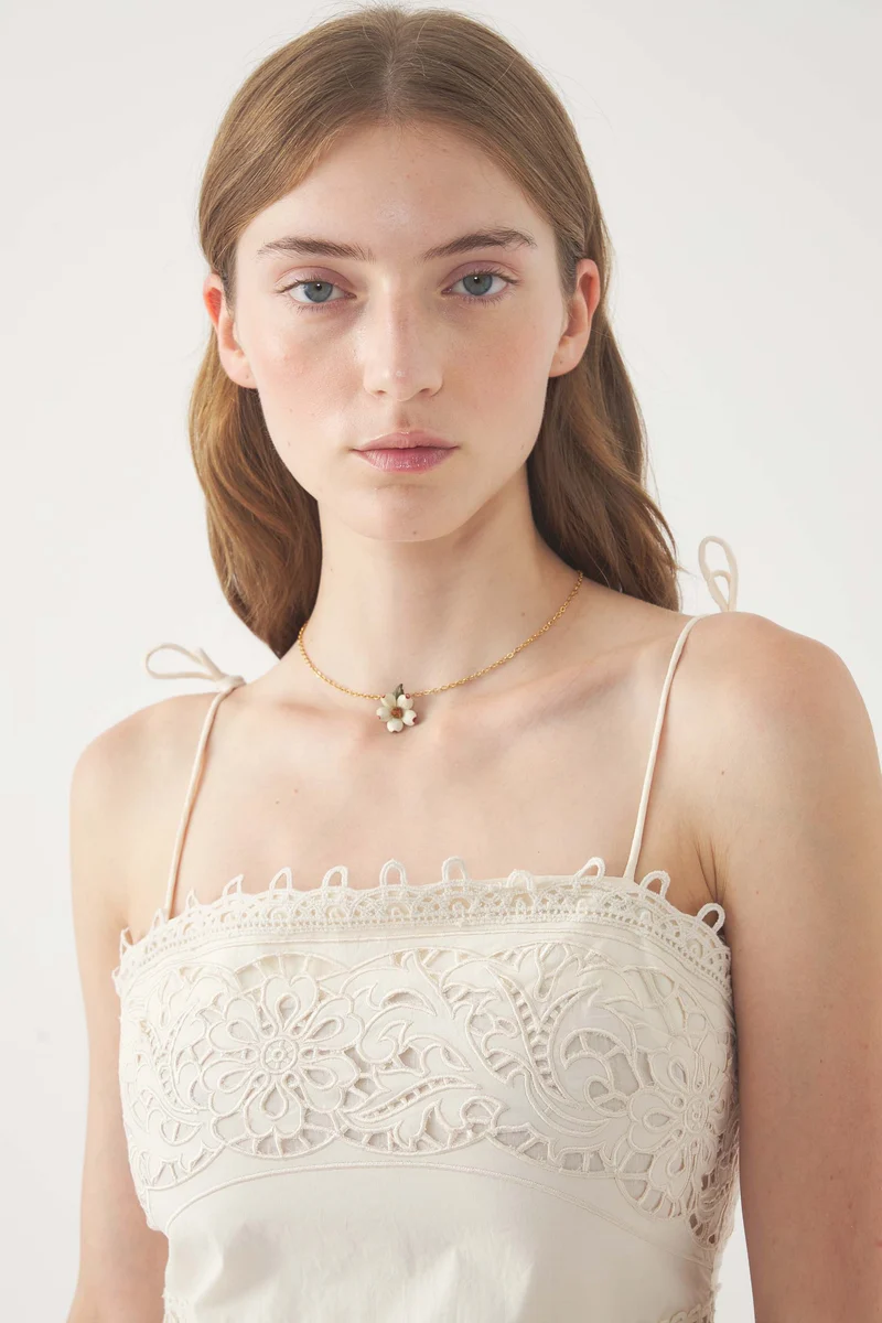 Robe bustier brodée Mila