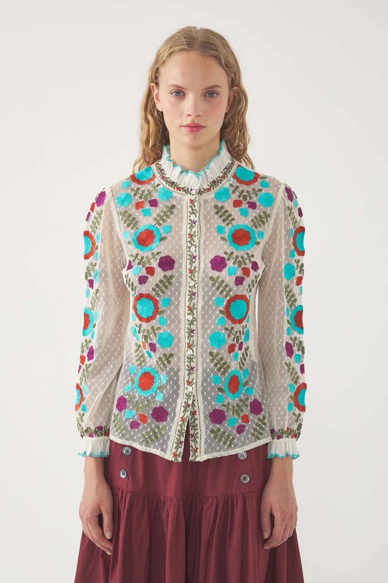 Blouse brodée Ary