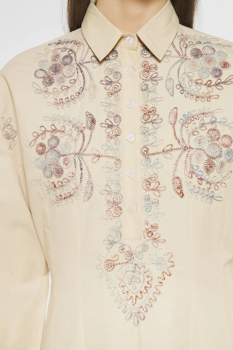 Robe courte brodée Ziggy