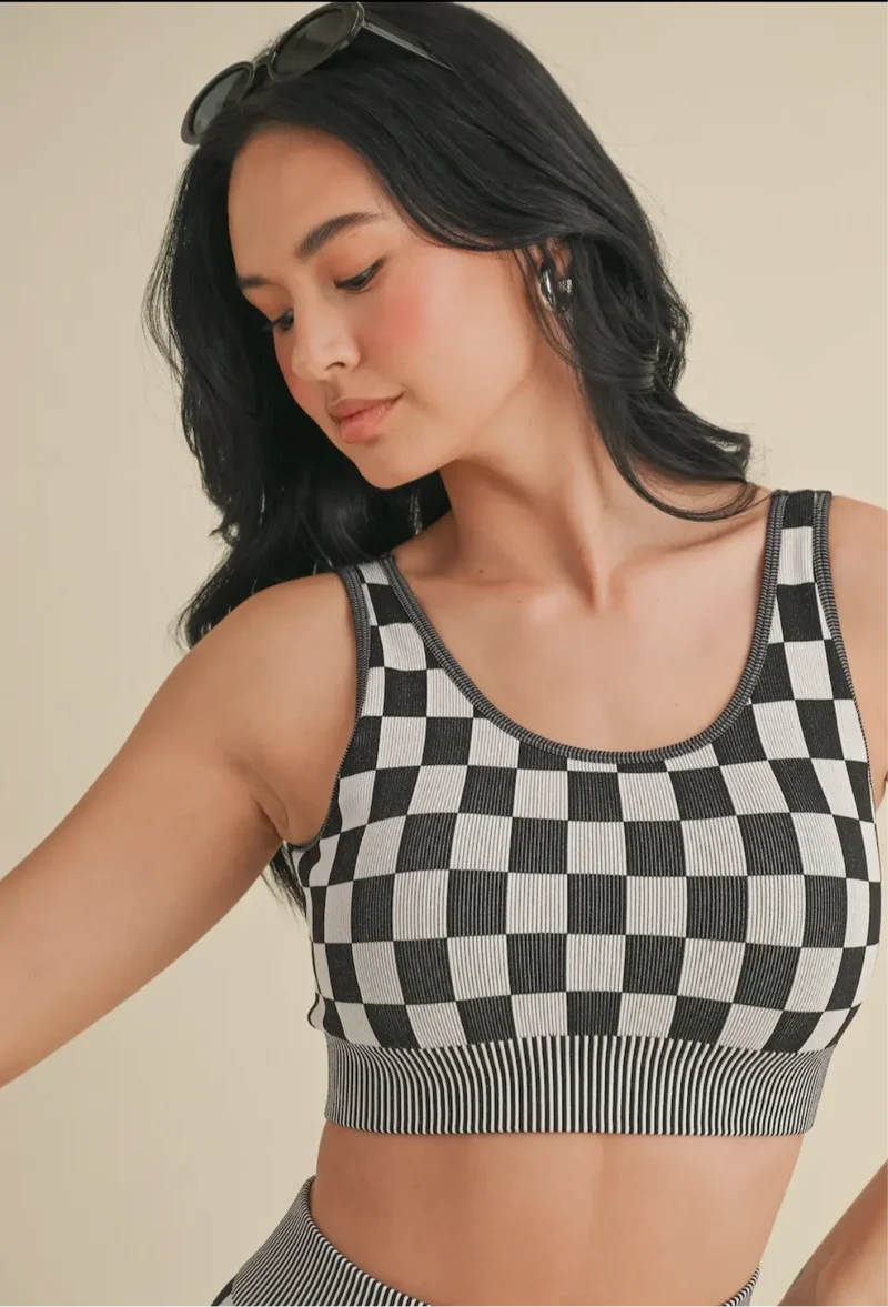 Checkmate Cropped Tops and Shorts