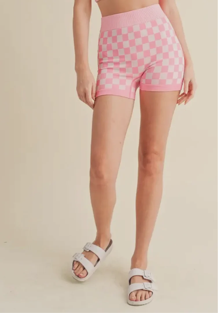 Checkmate Cropped Tops and Shorts