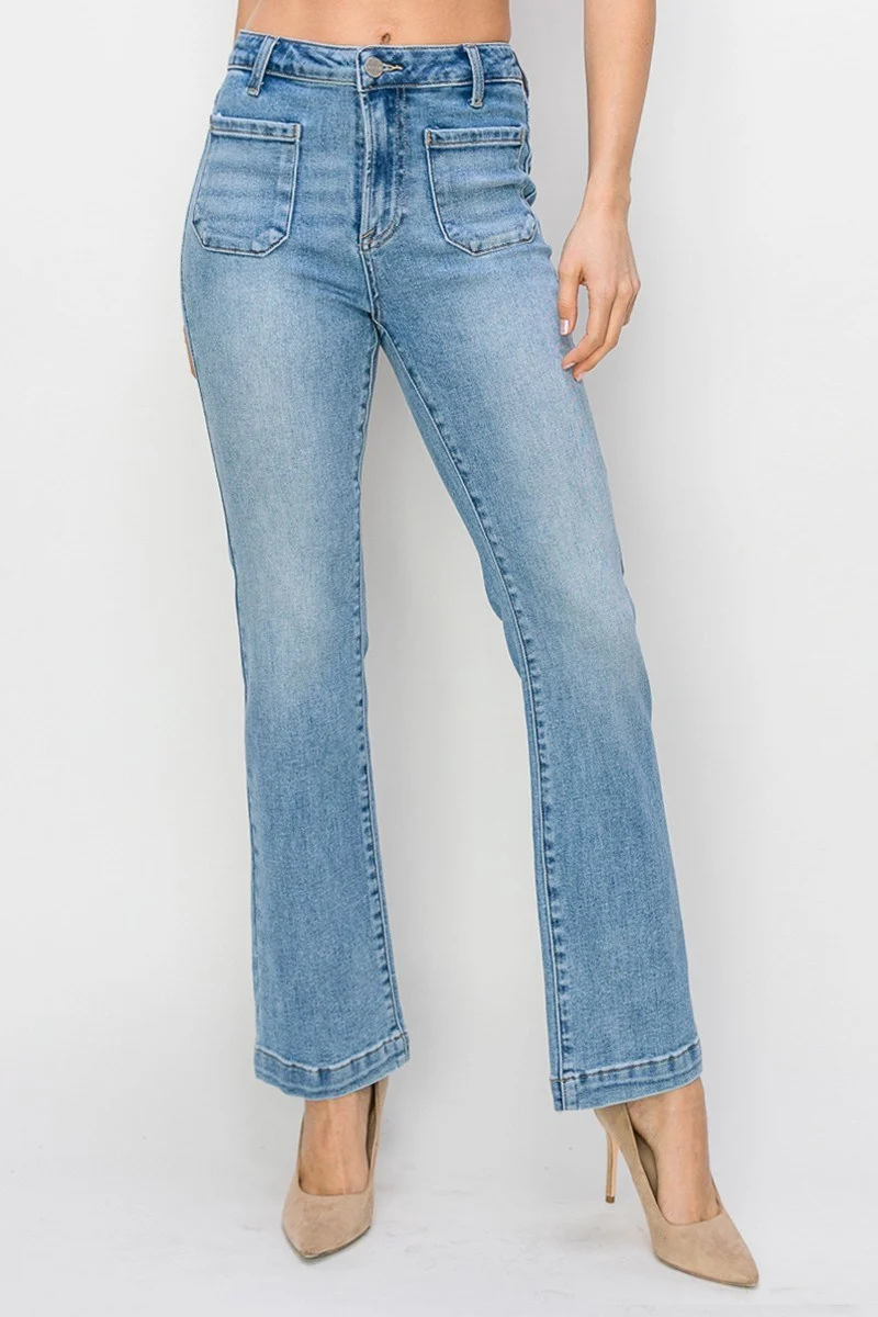 Risen High Rise Patch Pocket Straight