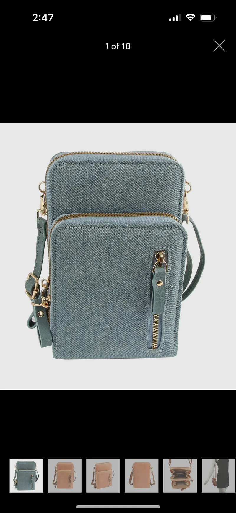 Multi Pocket Cell Phone Crossbody Bag
