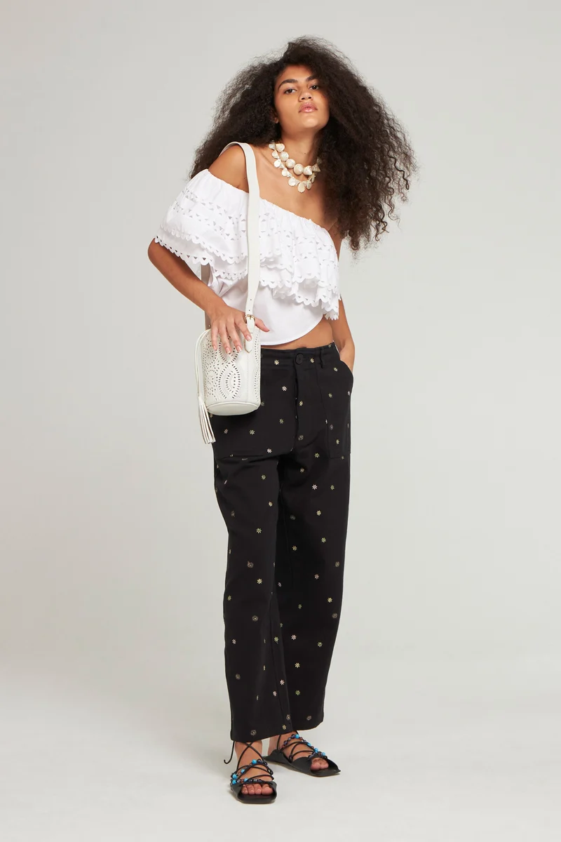 Galy small leather bucket bag