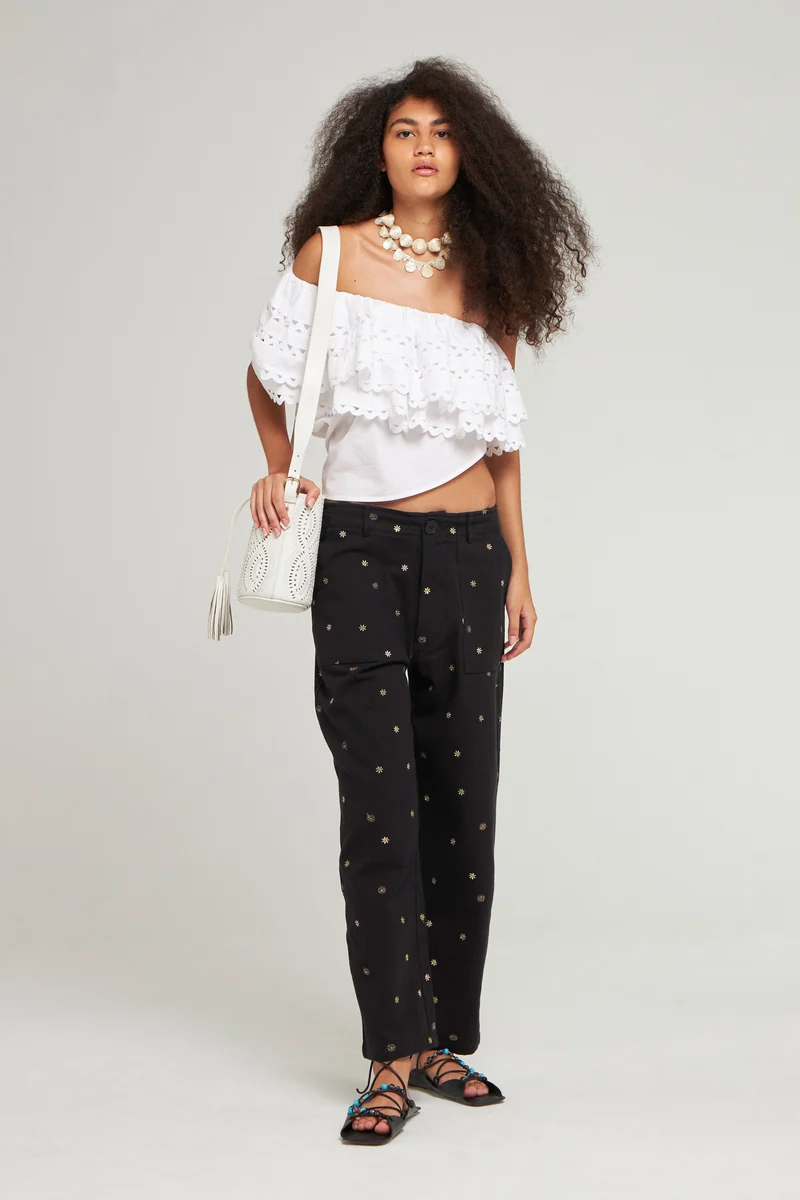 Galy small leather bucket bag