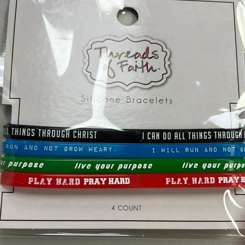 Threads of Faith silicone bracelets set