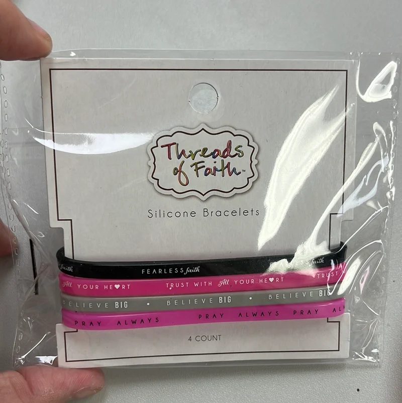 Threads of Faith silicone bracelets set
