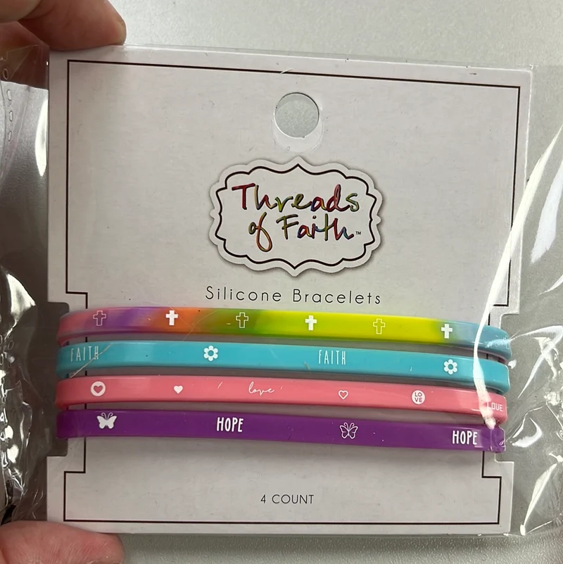 Threads of Faith silicone bracelets set
