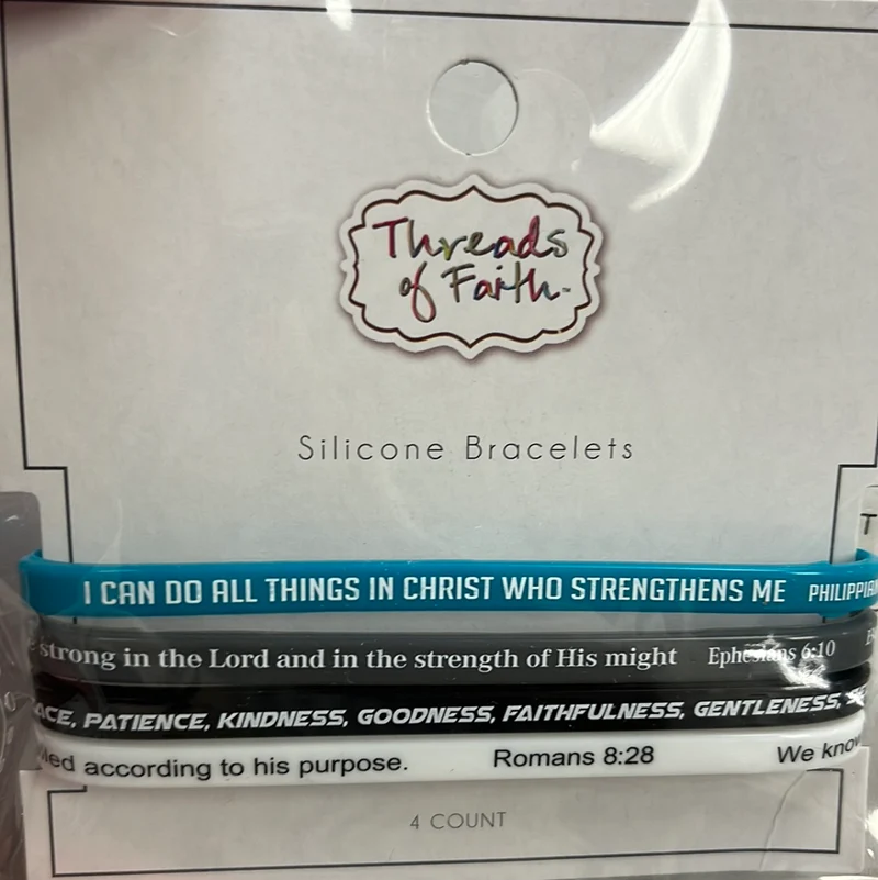 Threads of Faith silicone bracelets set