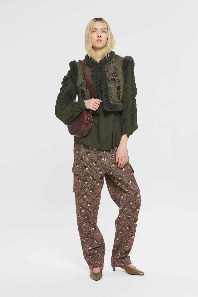 Gilet brodé et reversible Dune