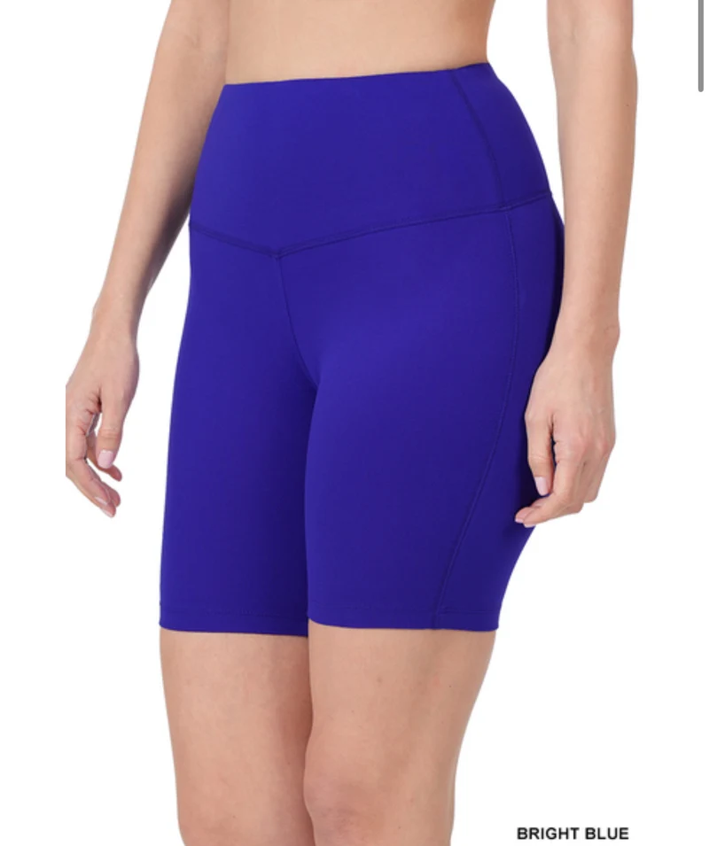 Zenana Wide Waistband Biker Shorts