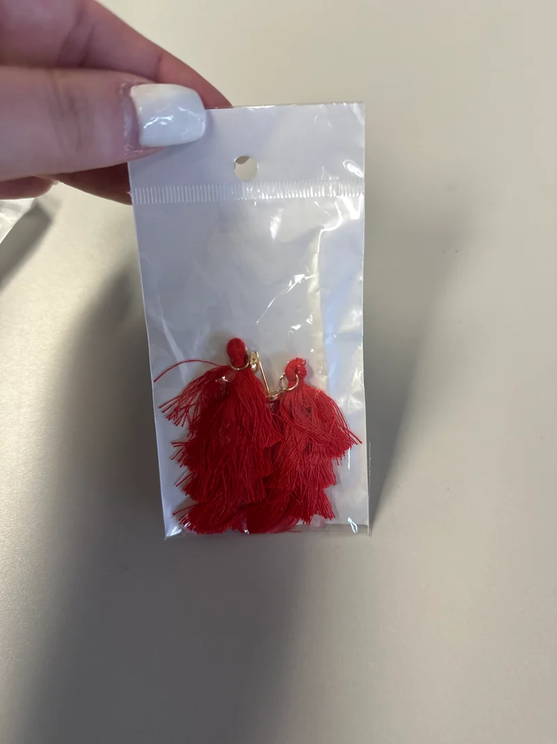 SDB Red Earrings