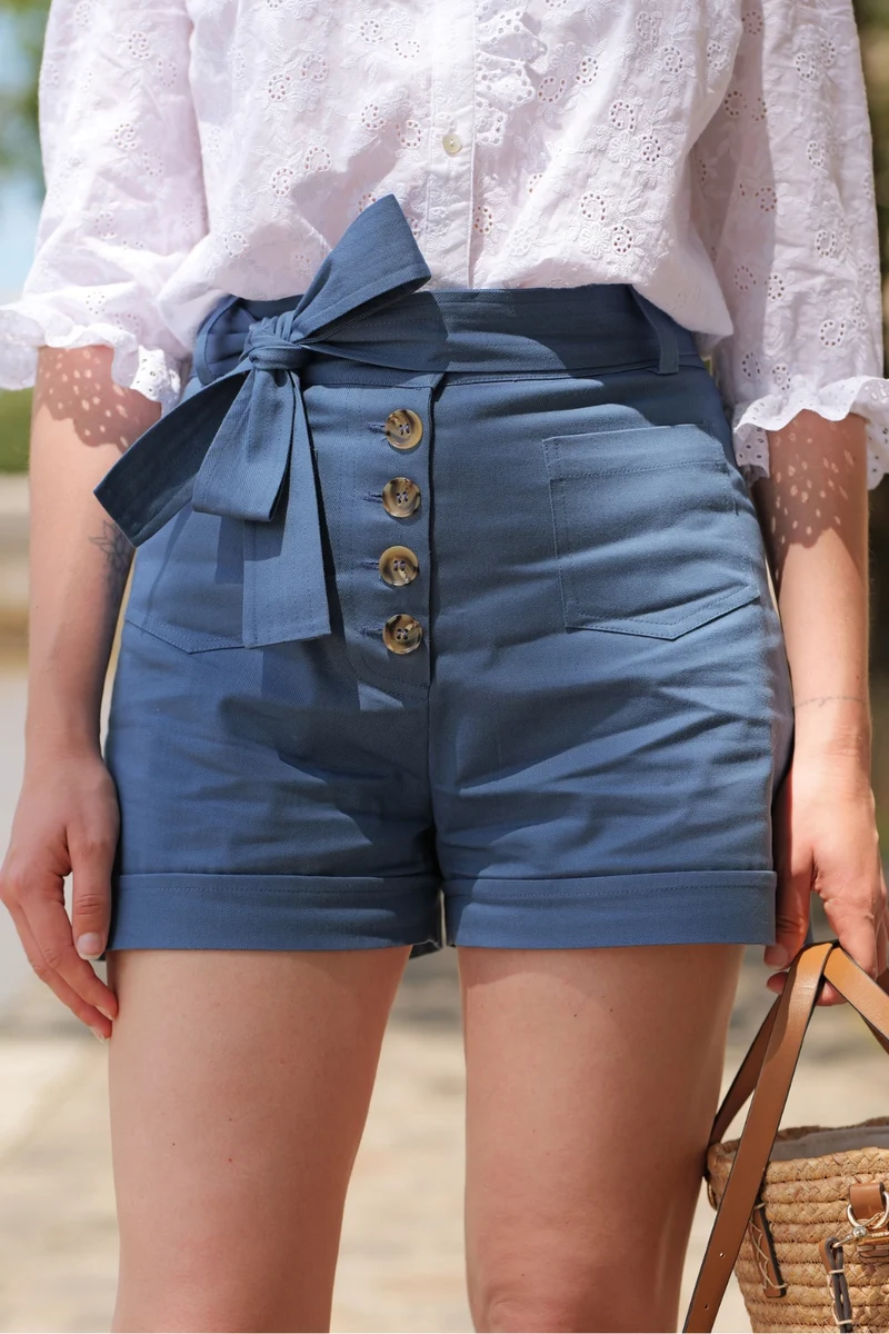 Short Sasha - bleu moyen